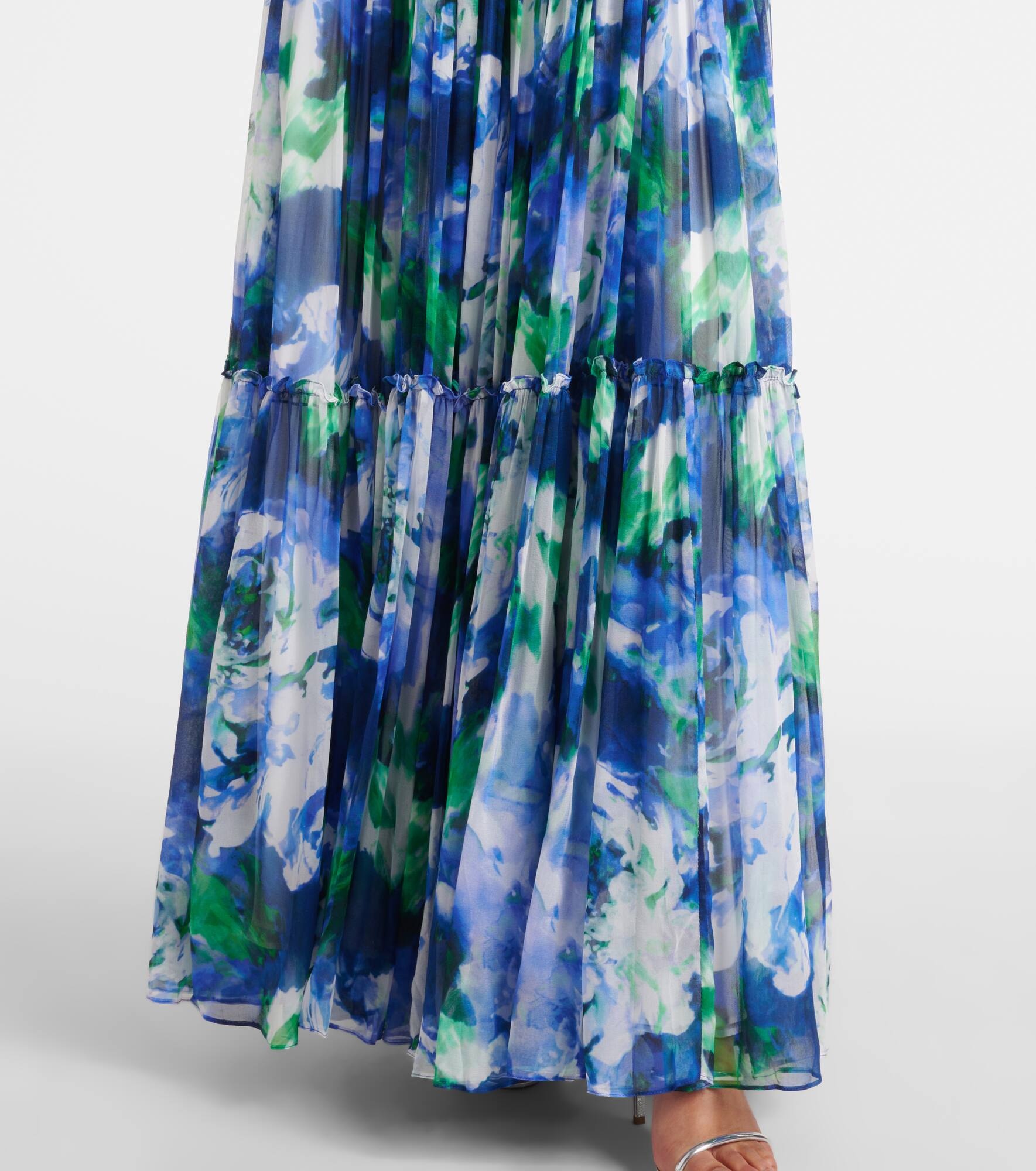 Arella floral silk georgette gown - 5