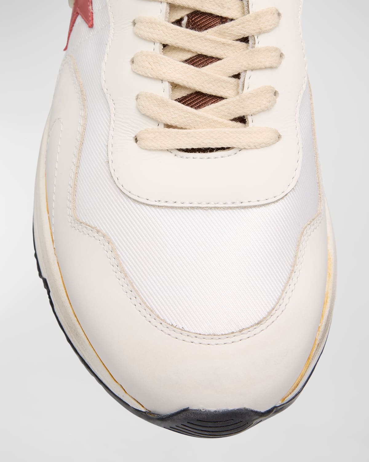 Men's Running Sole Textile and Leather Runner Sneakers - 5