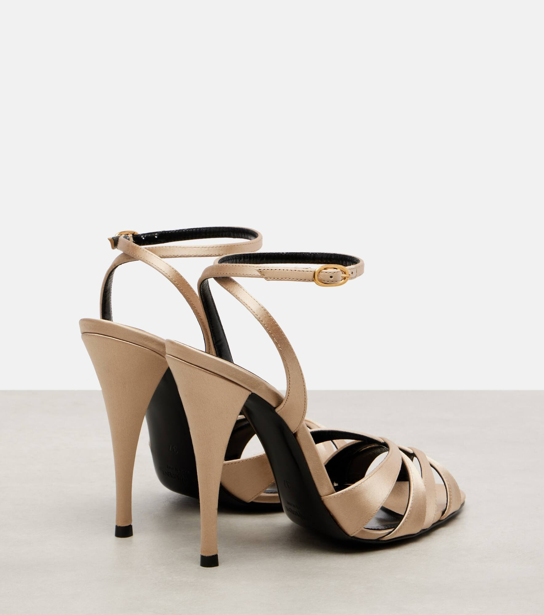 Chandelle 110 crêpe satin sandals - 2