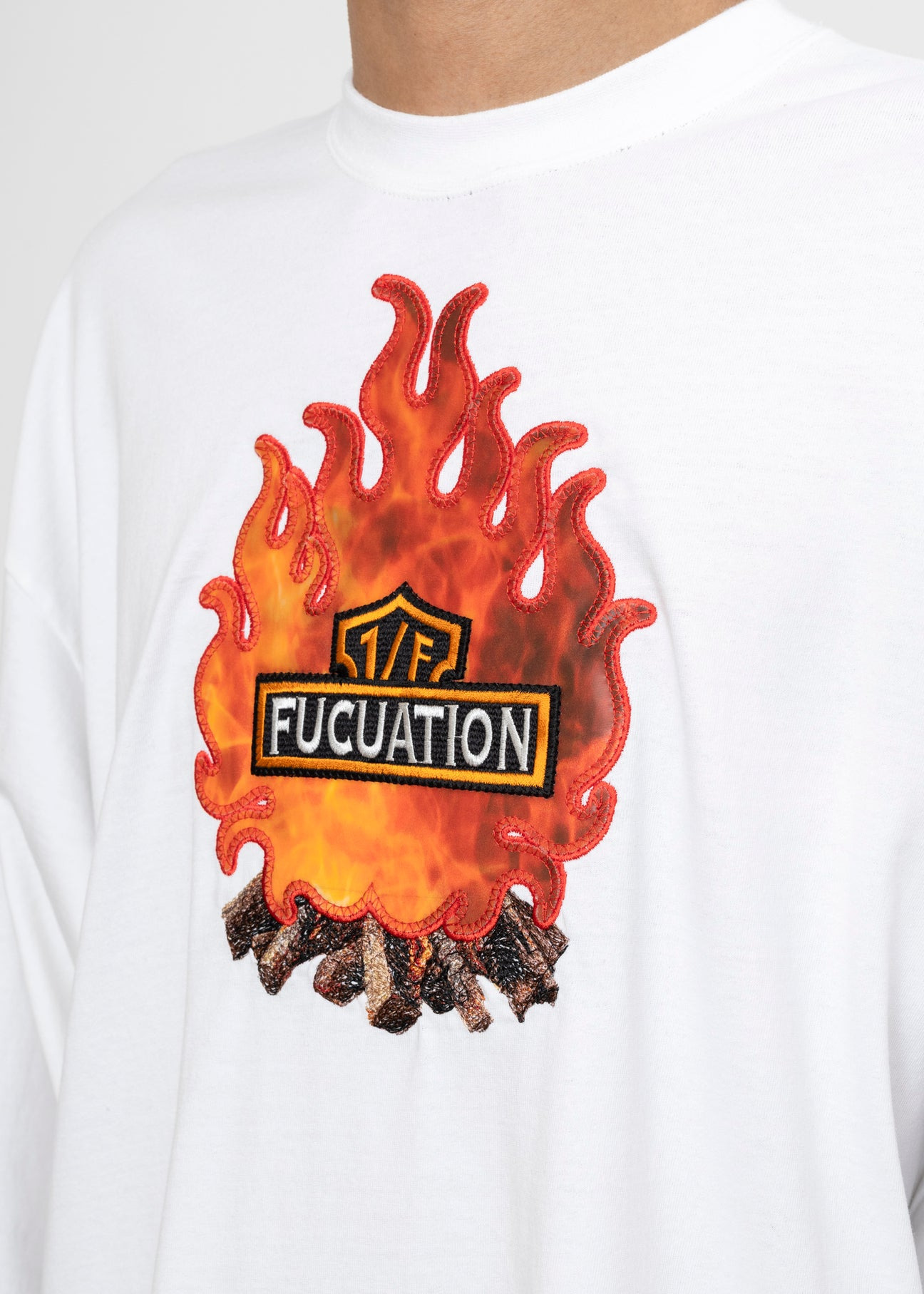 WHITE DOUBLET 1/F FLUCTUATION LENTICULAR L/S T-SHIRT - 4