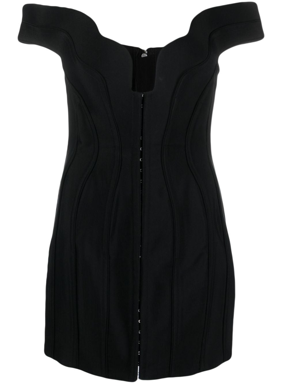 wavy-detail corset minidress - 1