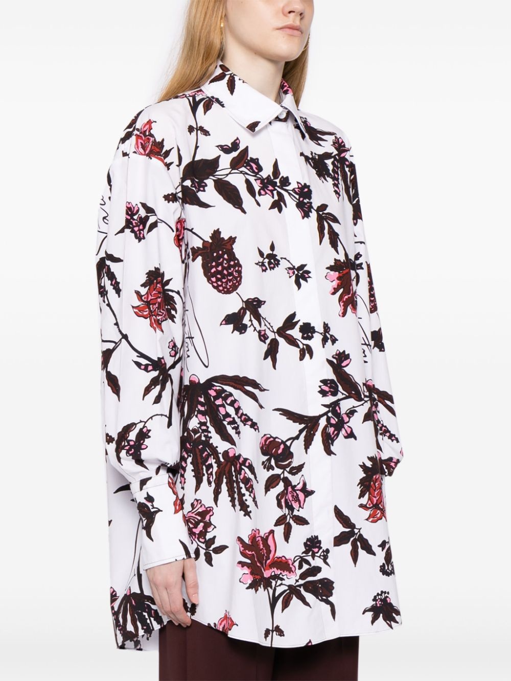 floral mini shirtdress - 3