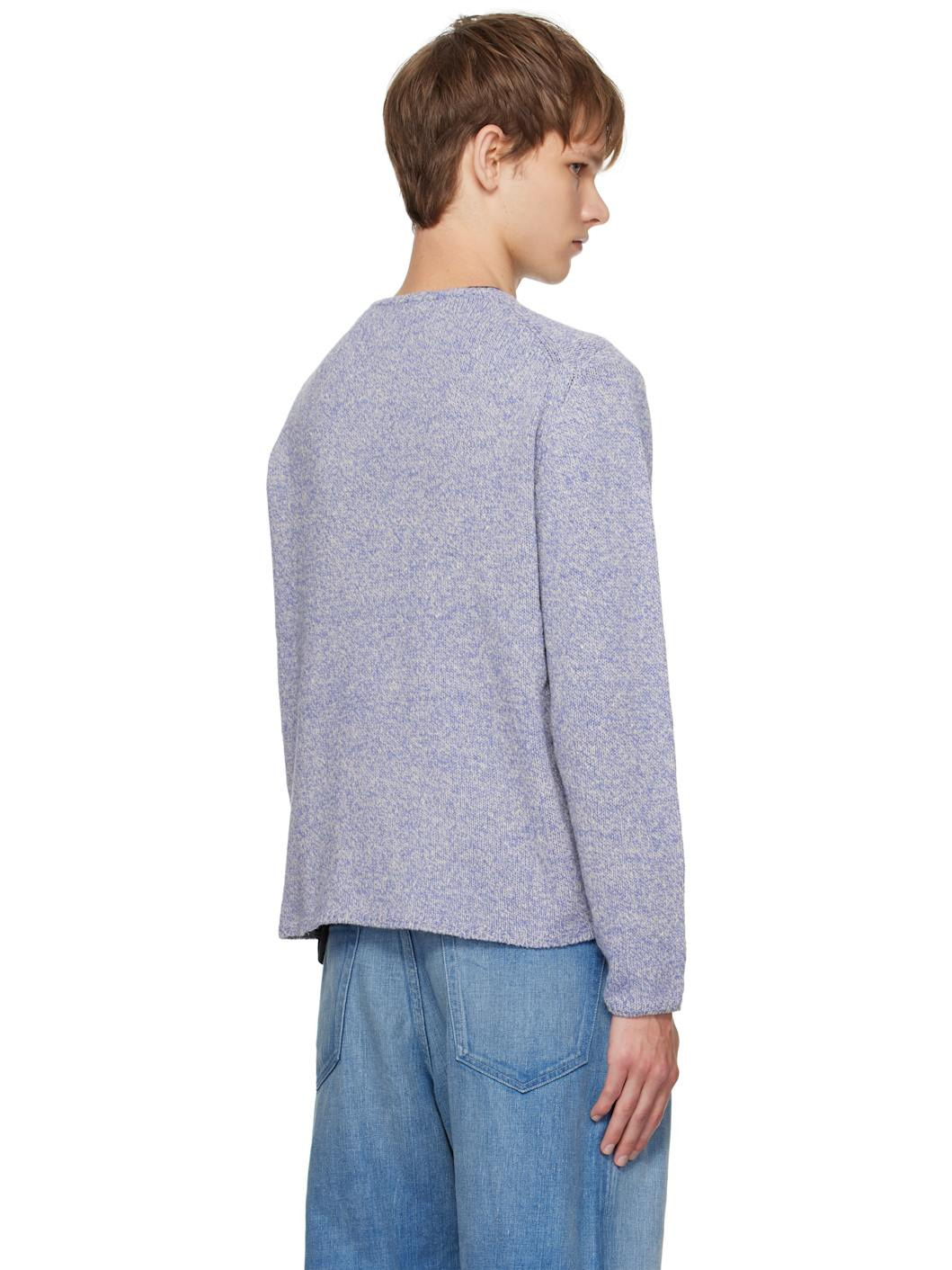 Purple Airy Silk Wool Knit Sweater - 3