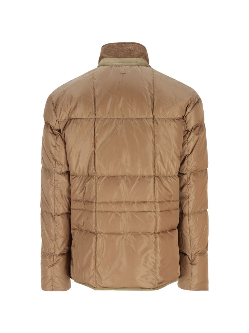 Tod's logo-patch quilted coat outlook