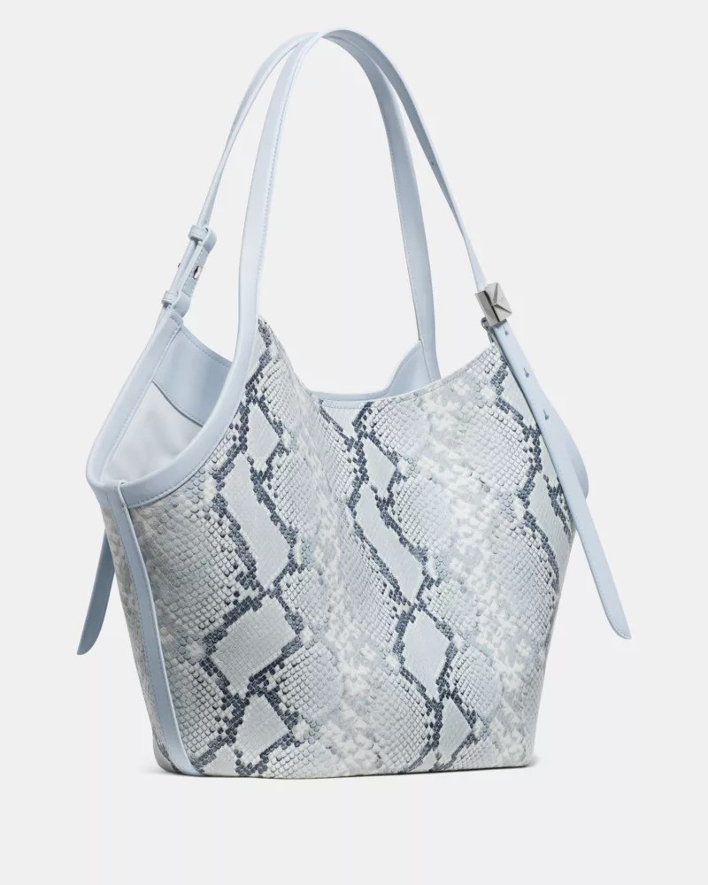 Deco Snake Embossed Tulip Tote Bag 3