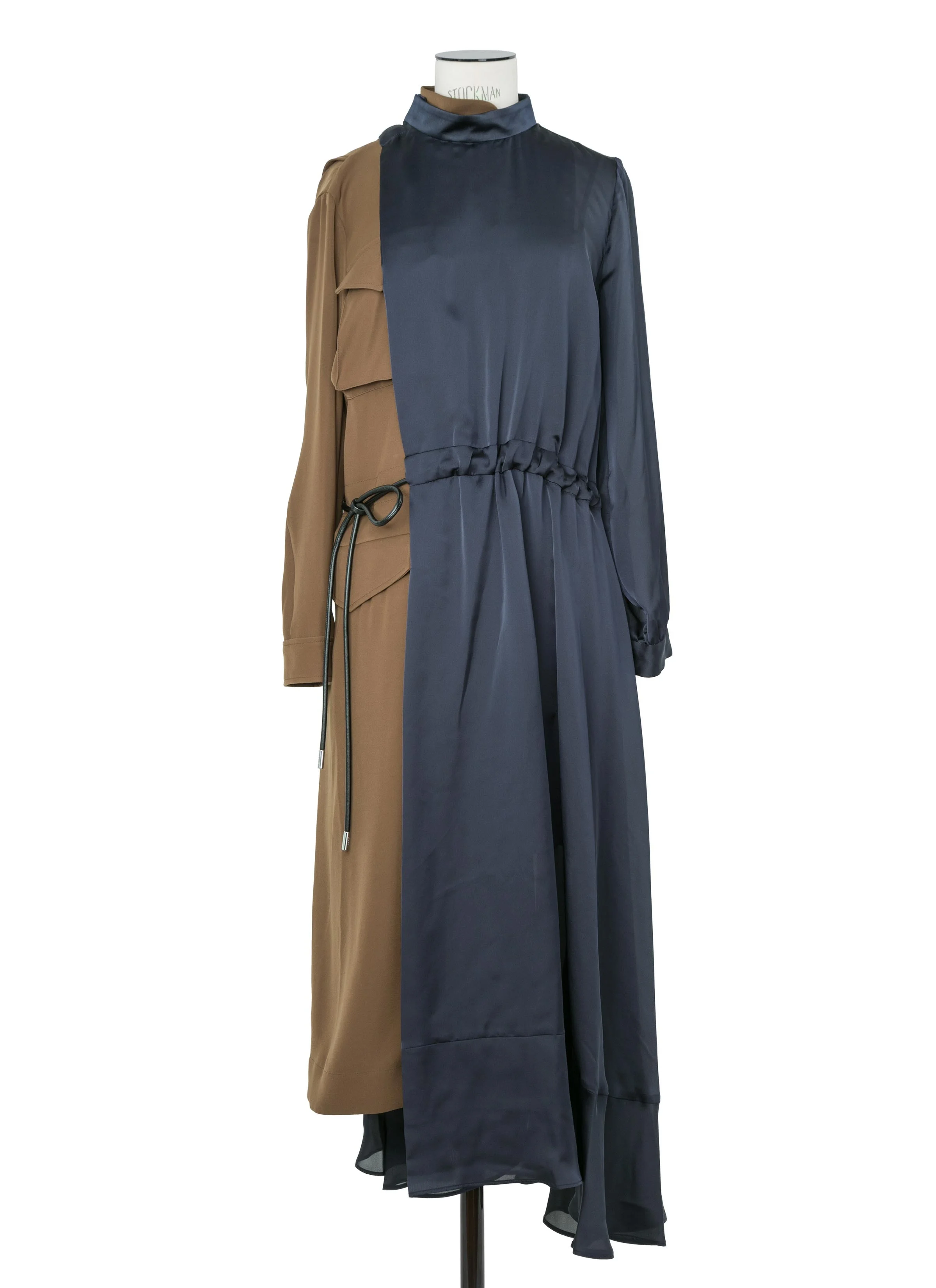 Crepe Back Satin x Satin Dress - 1