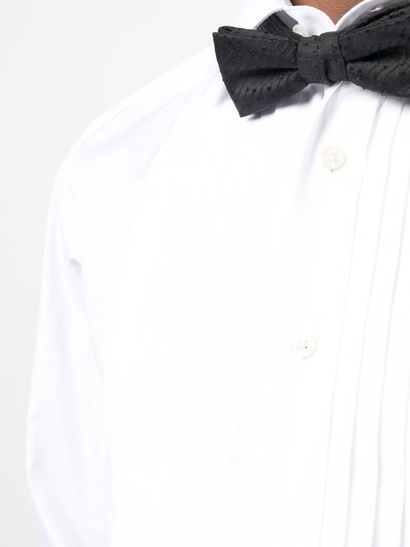 pleat-detail cotton shirt - 5