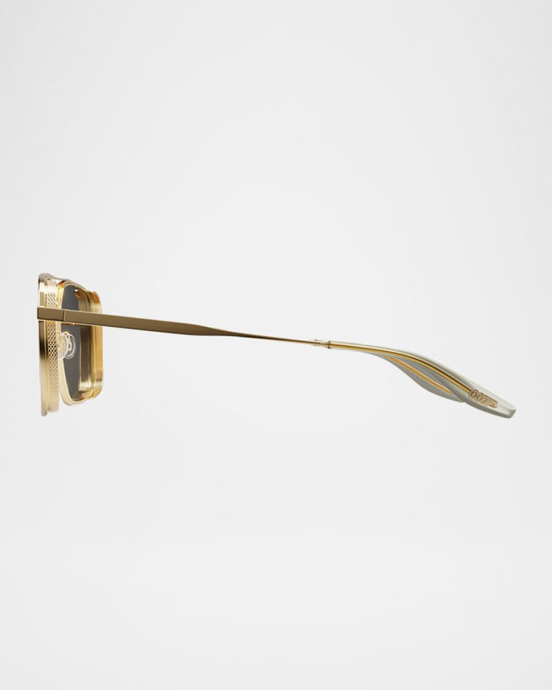 BARTON PERREIRA x 007 Men's Scaramanga Titanium Aviator Sunglasses outlook