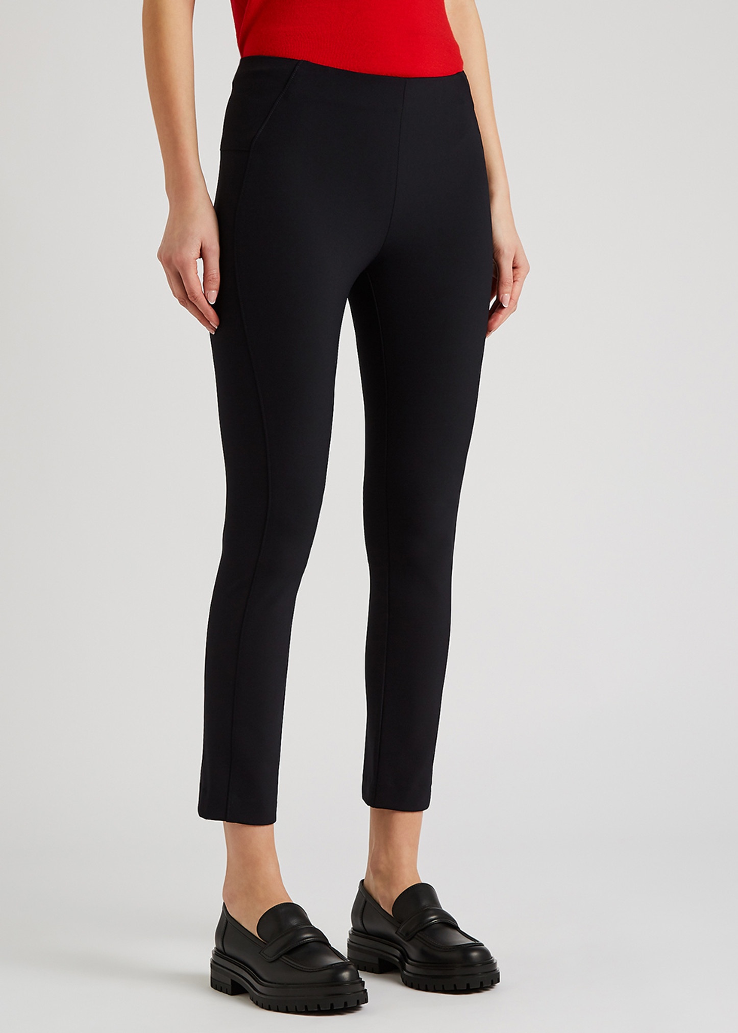 Cropped slim-leg trousers - 2