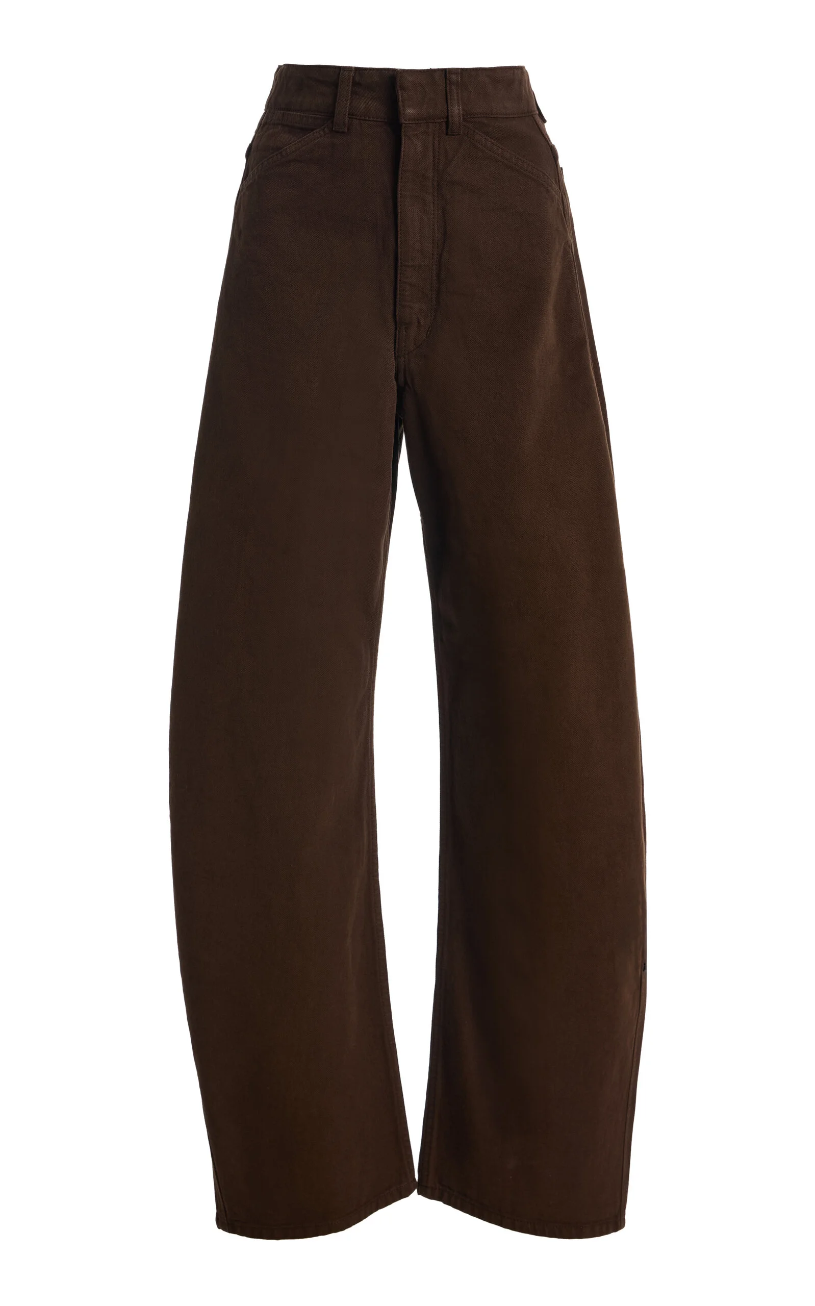 Rigid High-Rise Curved-Leg Jeans - 1