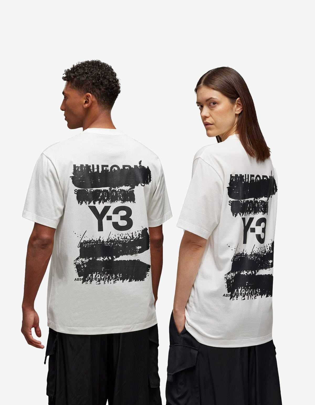 Y-3 White Graphic Print T-Shirt - 10