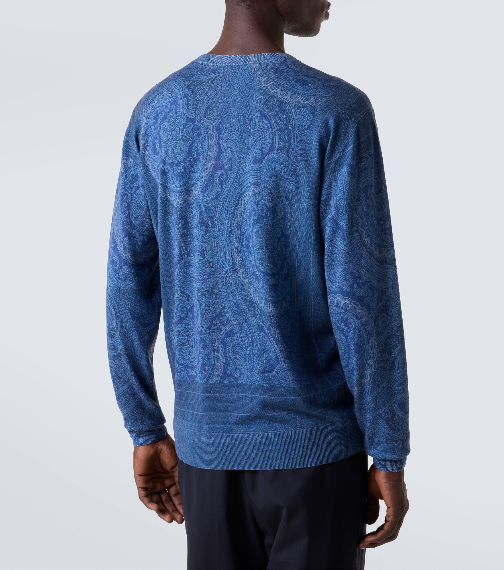 Paisley silk and cashmere sweater - 4