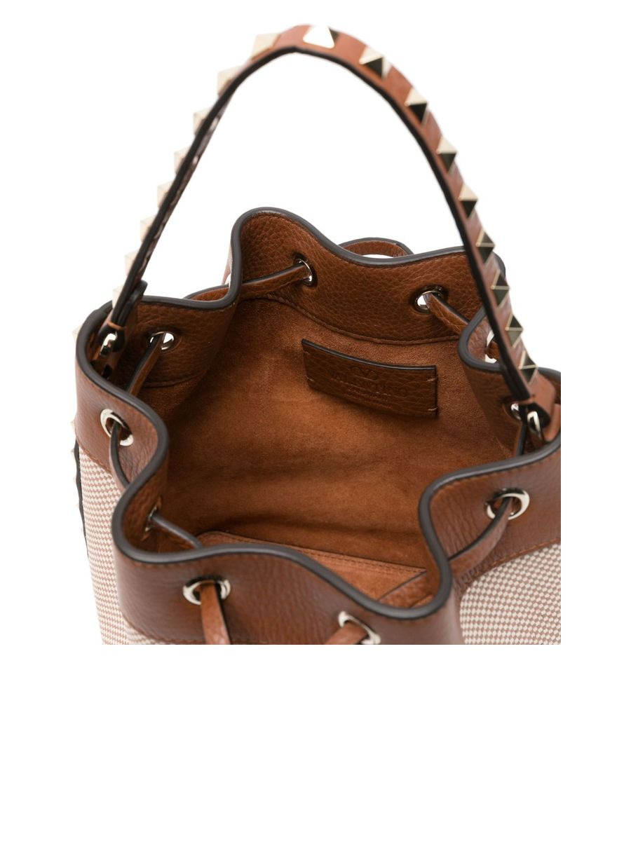 Rockstud Canvas Bucket Bag - 5