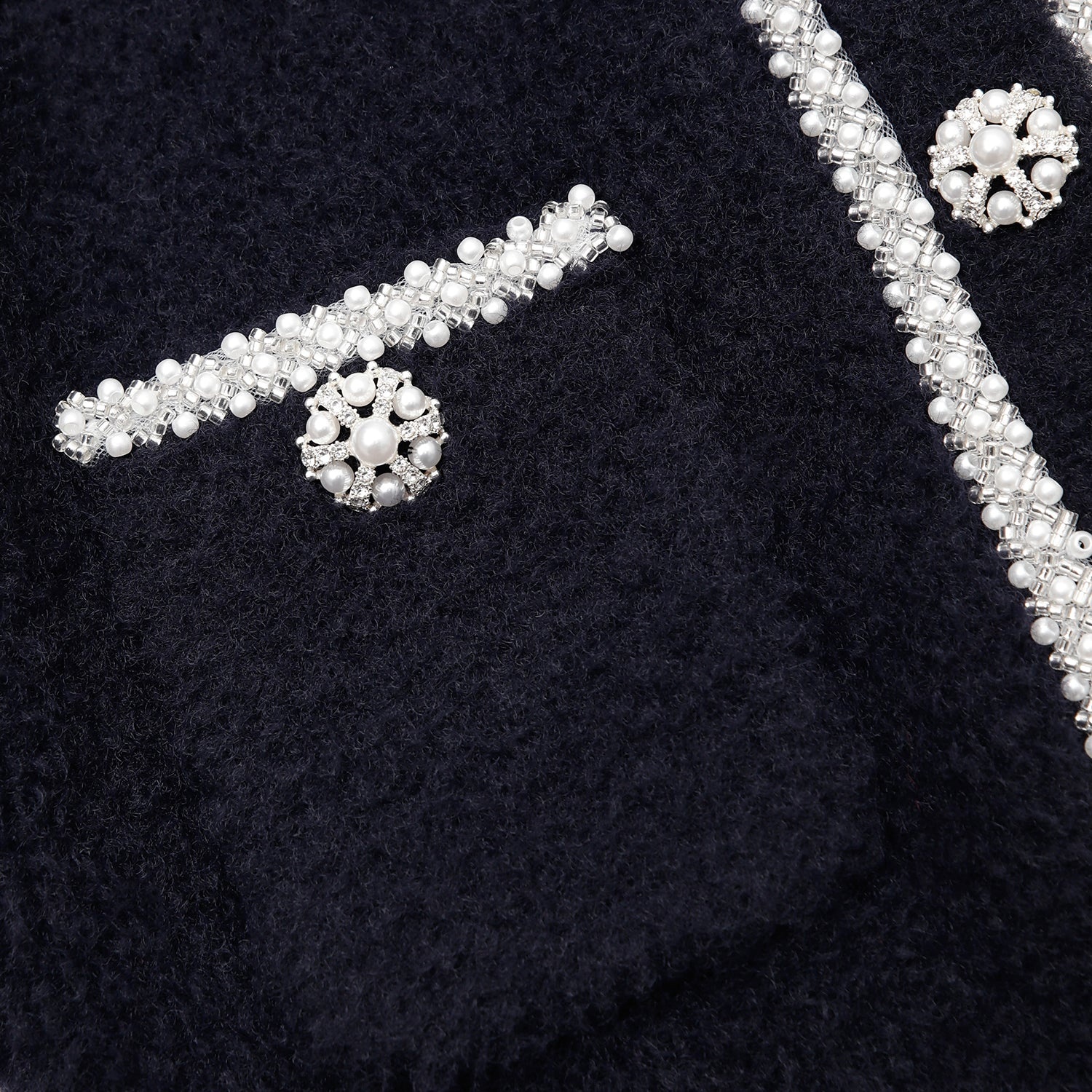 Navy Soft Knit Bow Cardigan - 9