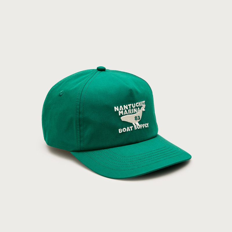 Cotton-blend poplin cap with whale embroidery 1