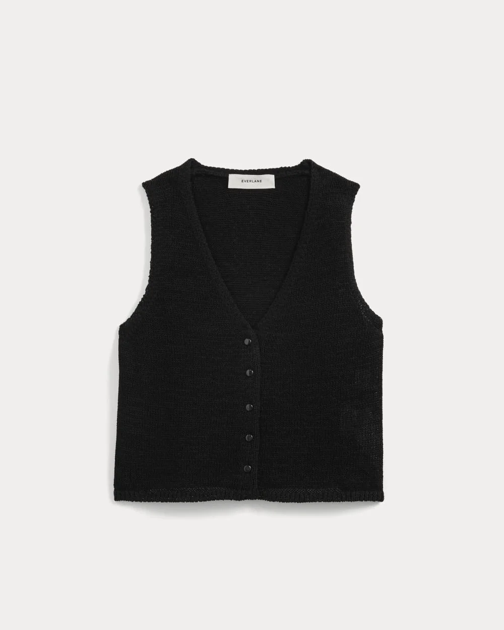 BUTTON-FRONT TANK IN TAPE YARN - 1