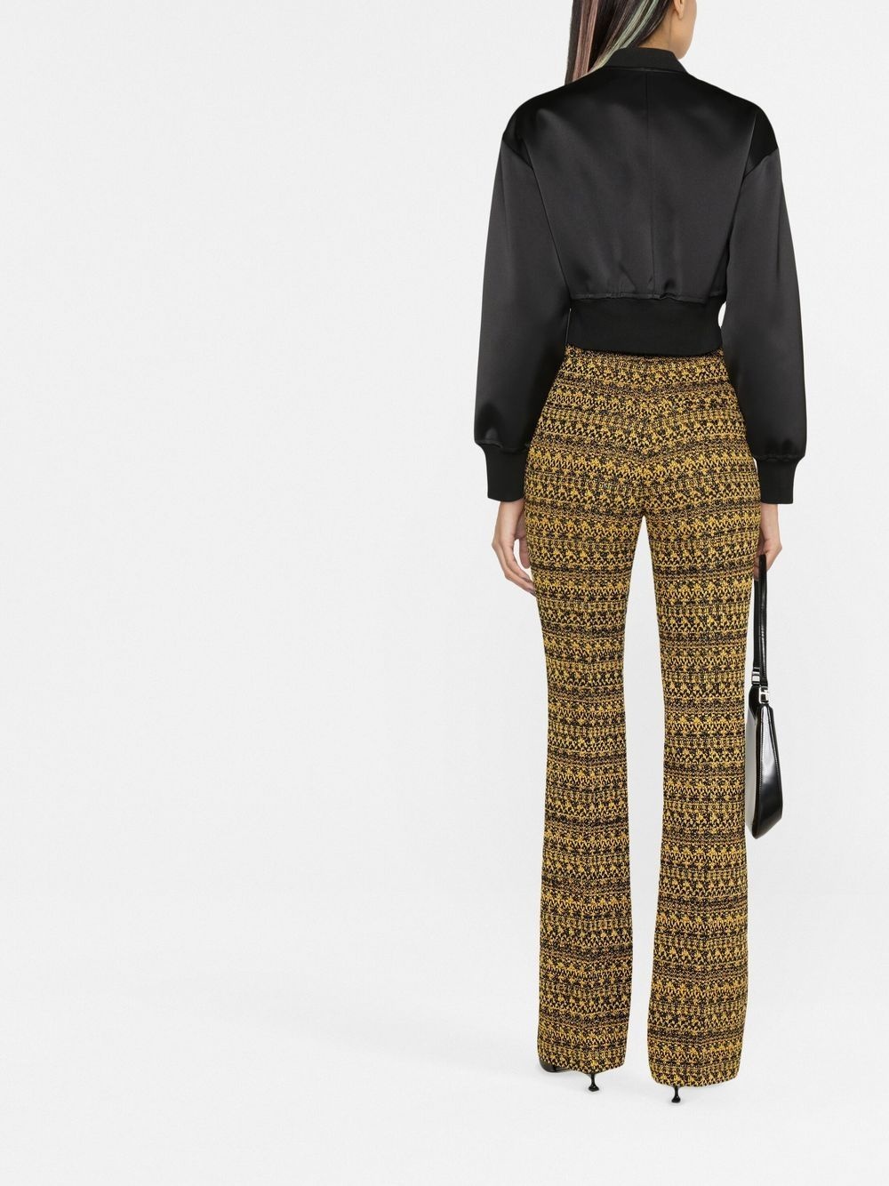 graphic-print tailored trousers - 4
