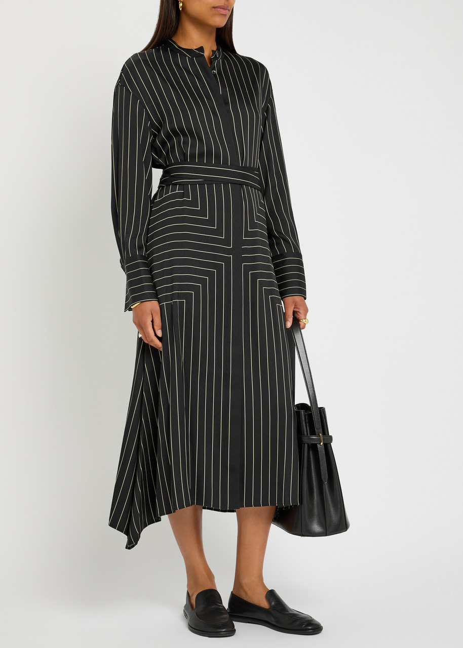 Joseph Orlana Striped Silk-blend Midi Shirt Dress - 4