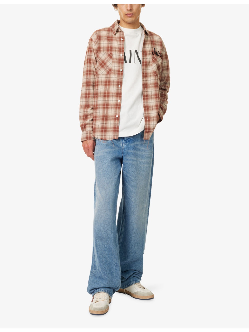 Text-Print Long-Sleeve Cotton T-Shirt - 2