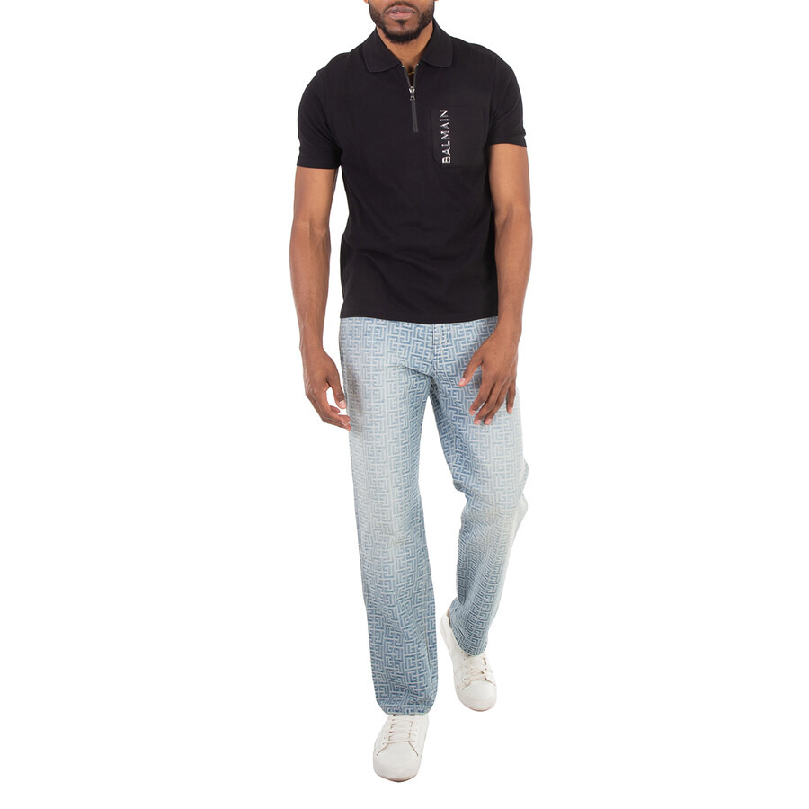 Balmain Laminato Logo-Lettering Polo Shirt - 6