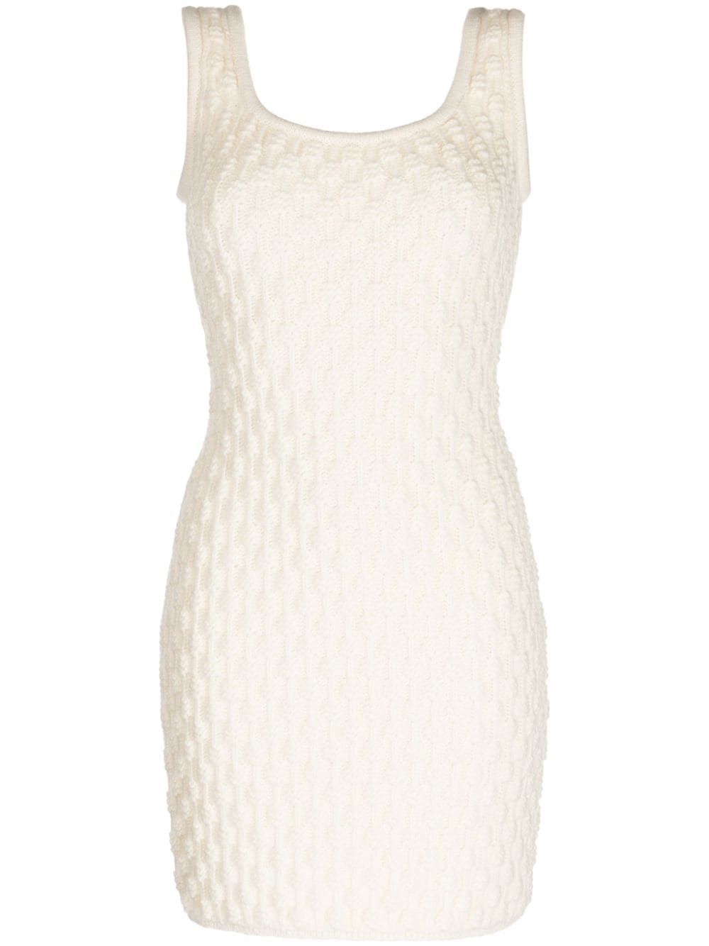sleeveless 3D-knit minidress - 1