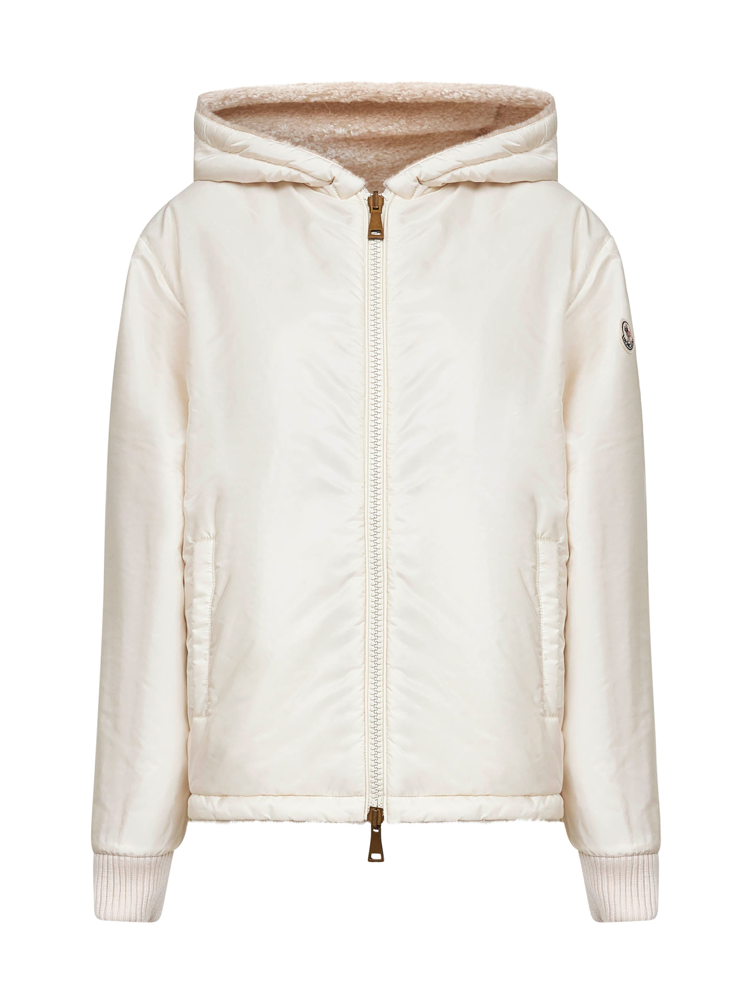 White reversible padded hoodie - 3