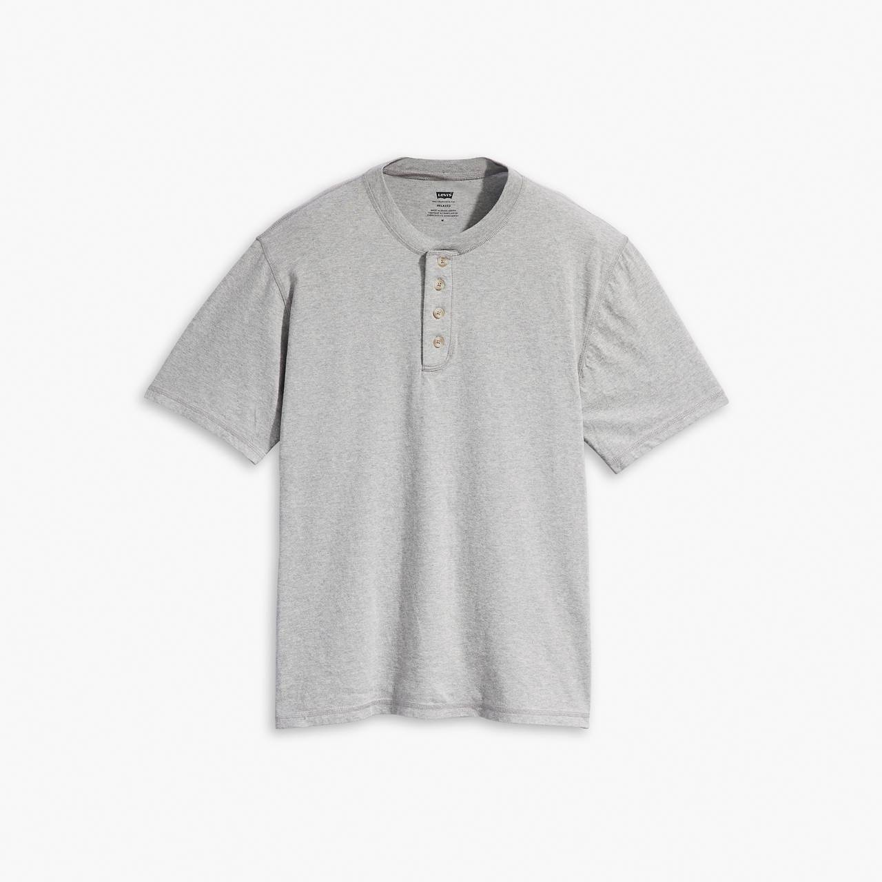 SHORT SLEEVE FOUR BUTTON HENLEY - 1