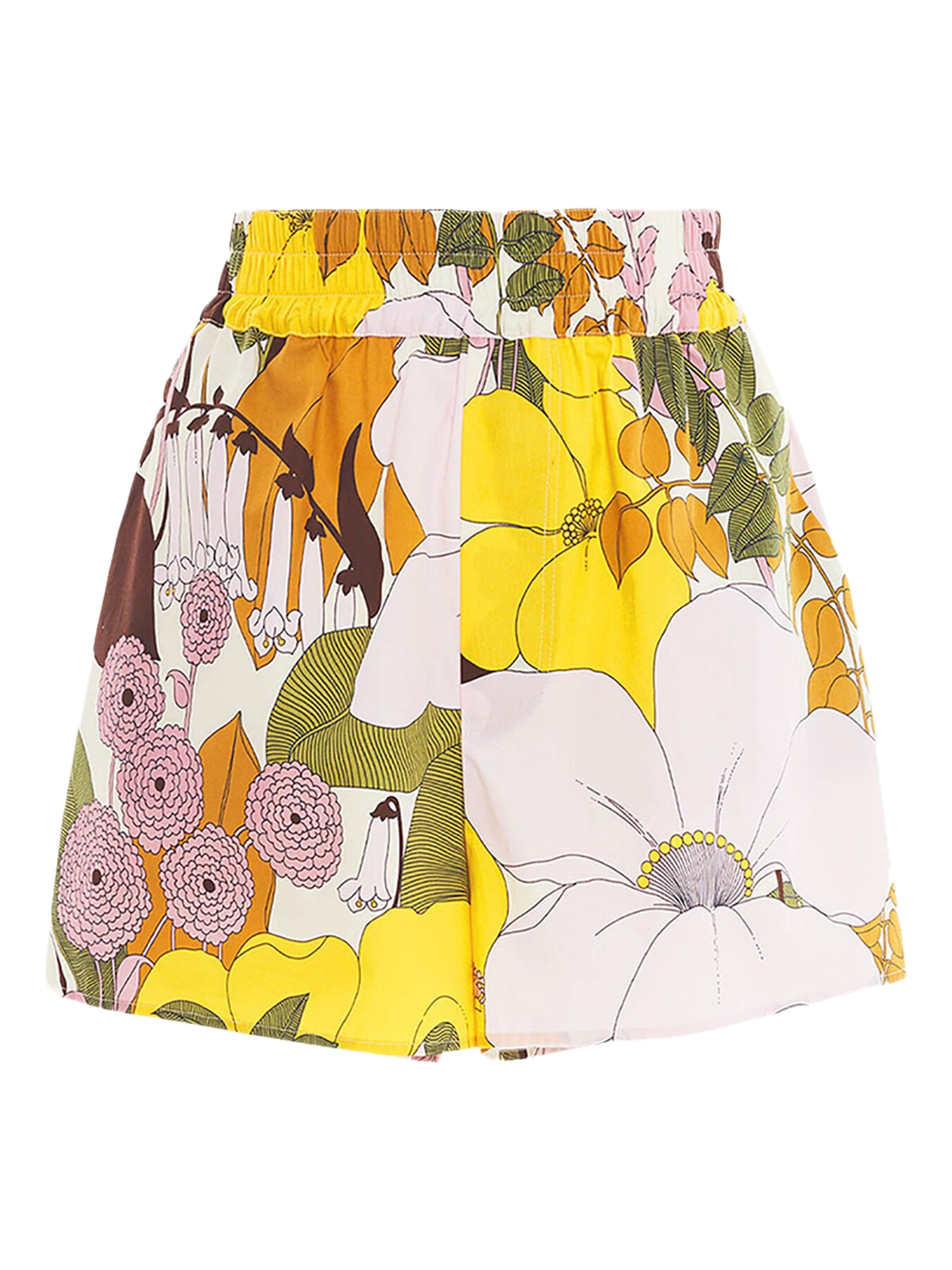 La DoubleJ Pull-Up Shorts Pineapple Sunflower White at Nordstrom - 2