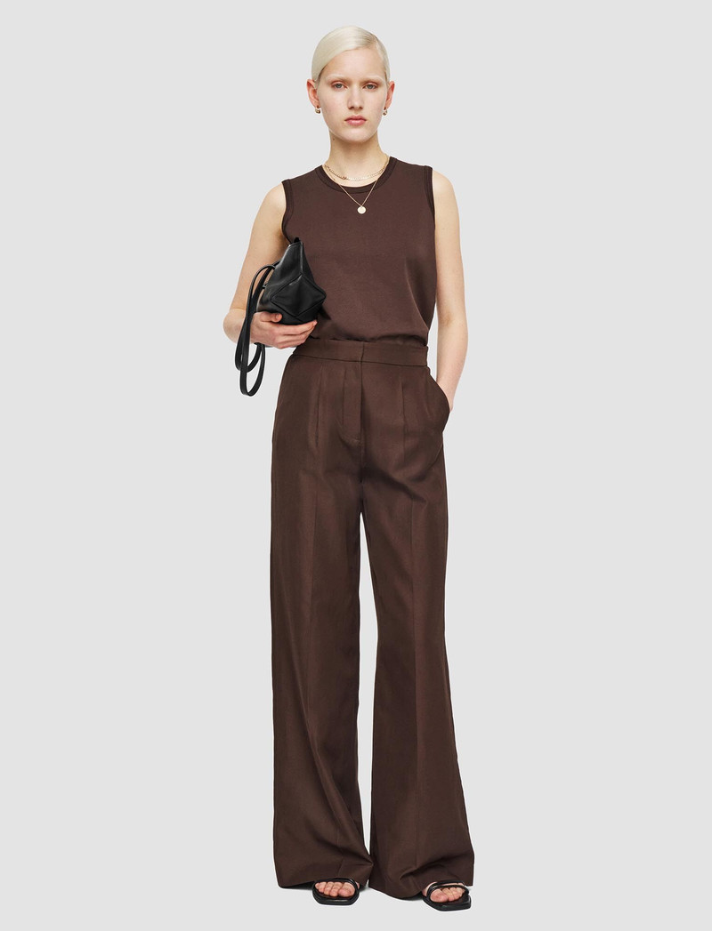 JOSEPH Alanel Soft Cotton Silk Trousers outlook