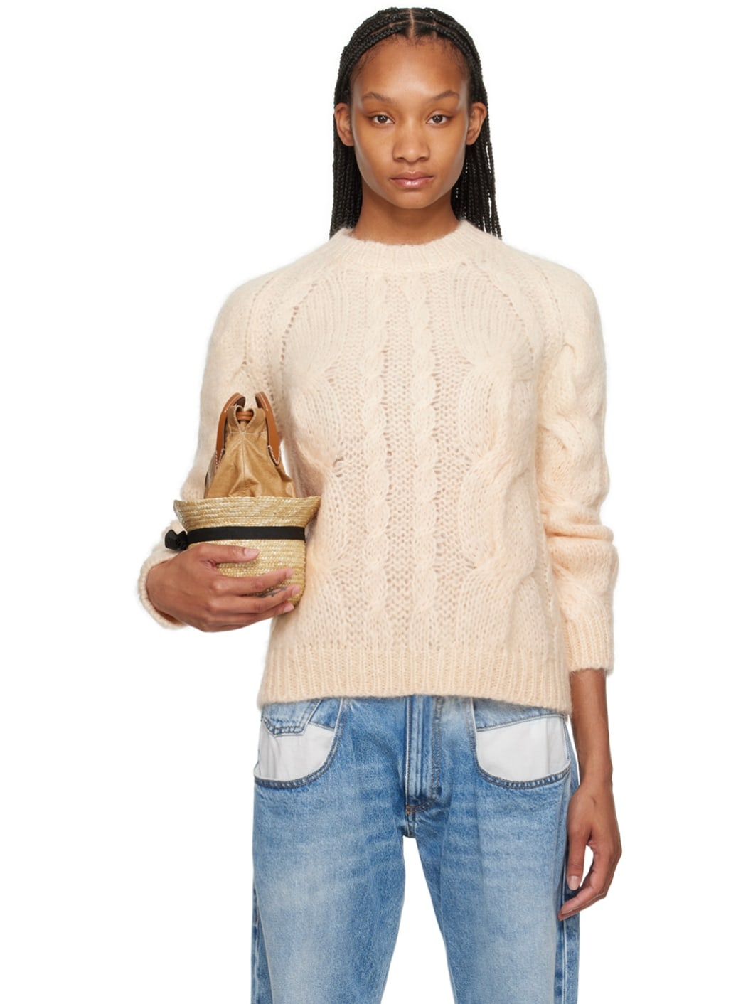 Orange Raglan Sweater - 1