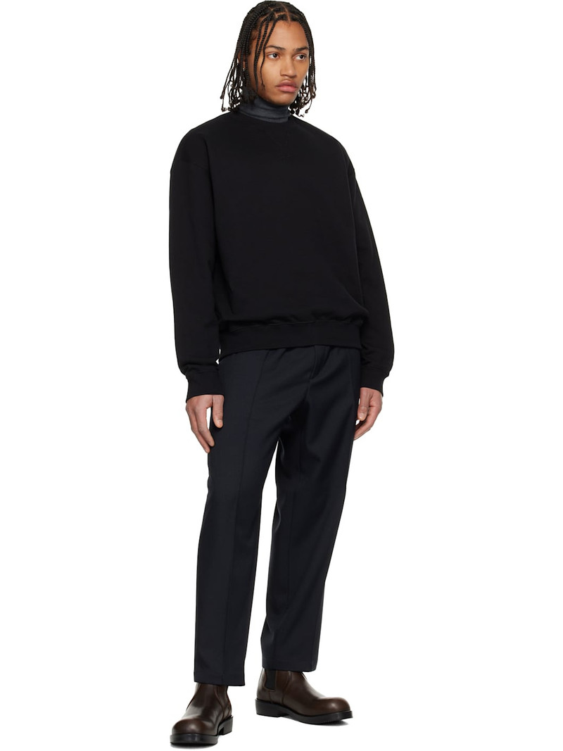 Jil Sander Black Cotton Terry Crew-Neck Sweatshirt outlook