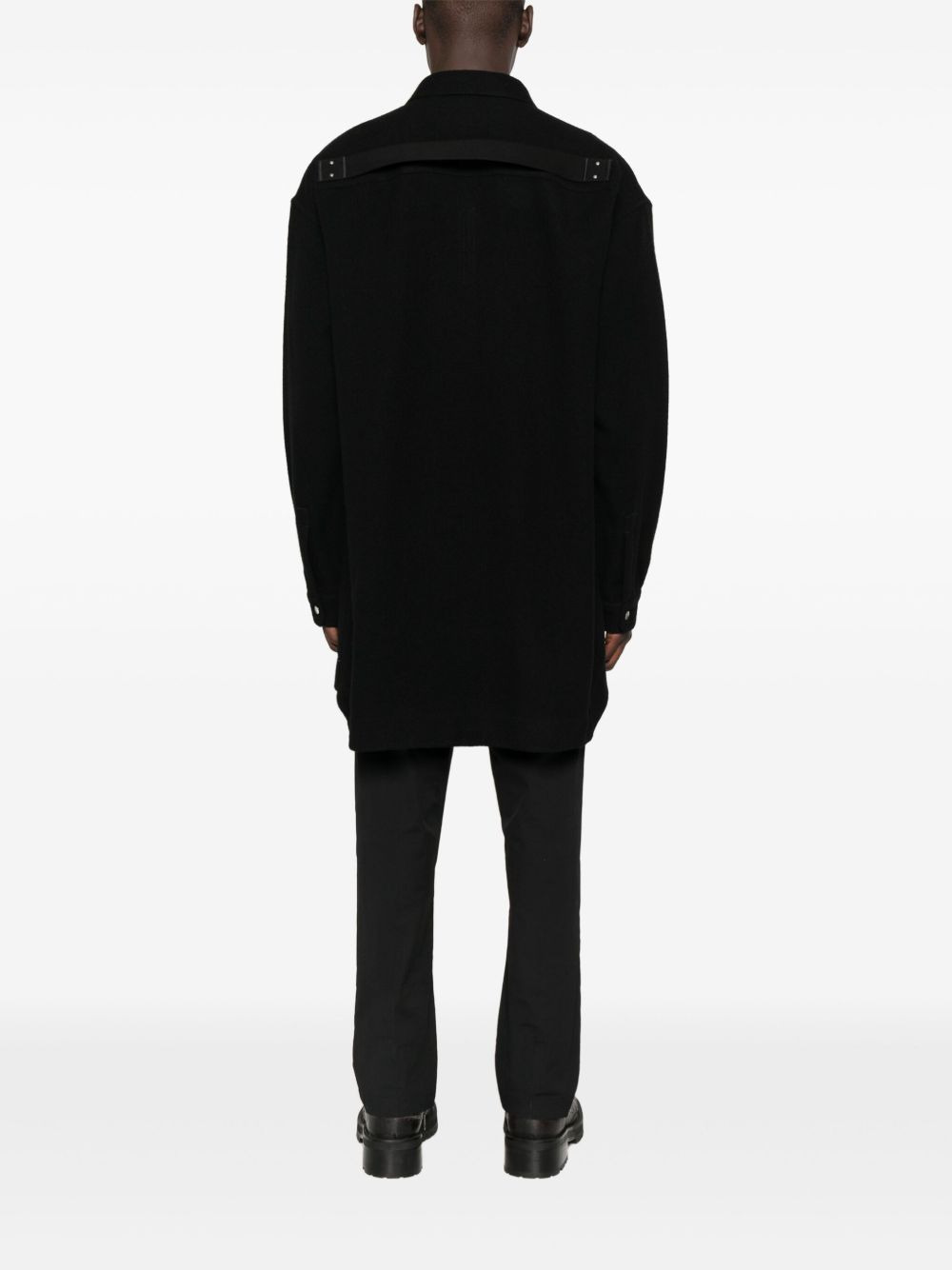button-fastening shirt jacket - 4