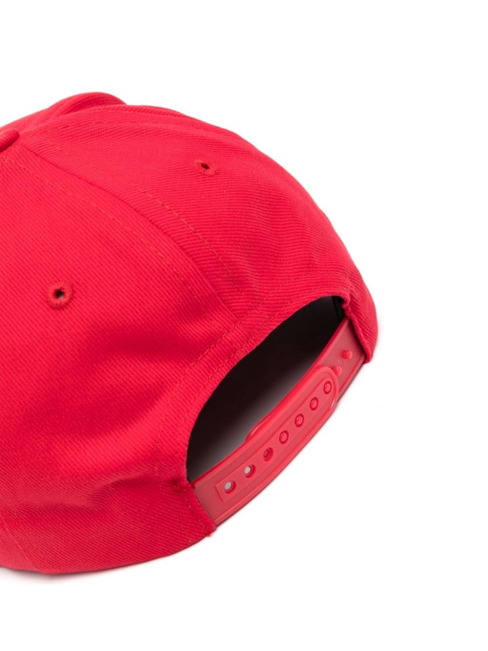 slogan-embroidered cotton cap - 2