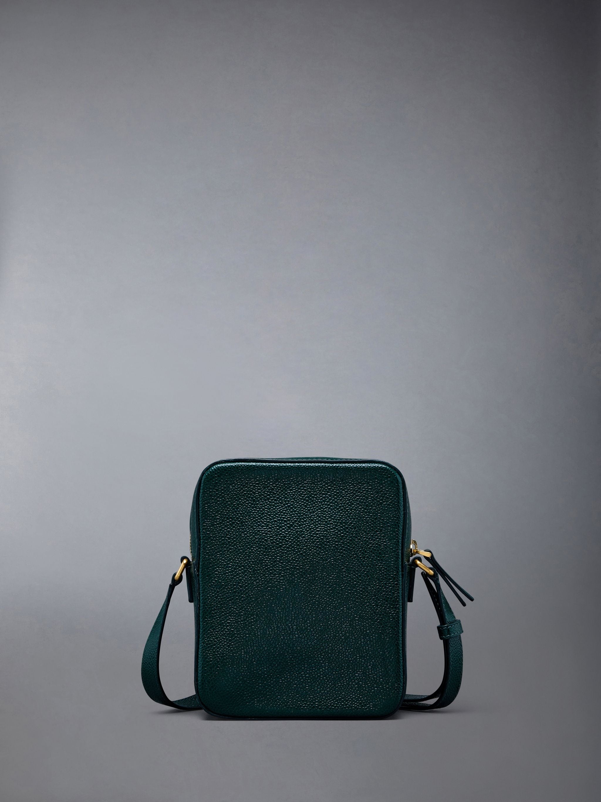 Pebble Grain Leather Vertical Camera Bag - 3