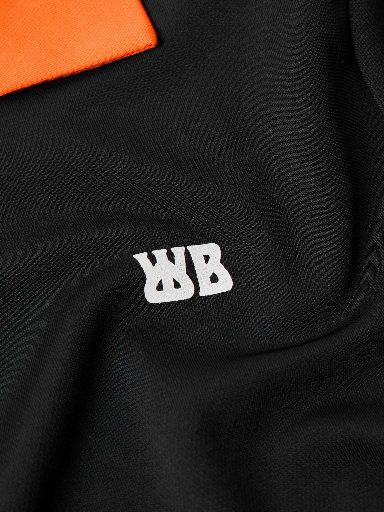 Slim-Fit Logo-Appliquéd Two-Tone Tech-Jersey Polo Shirt - 5