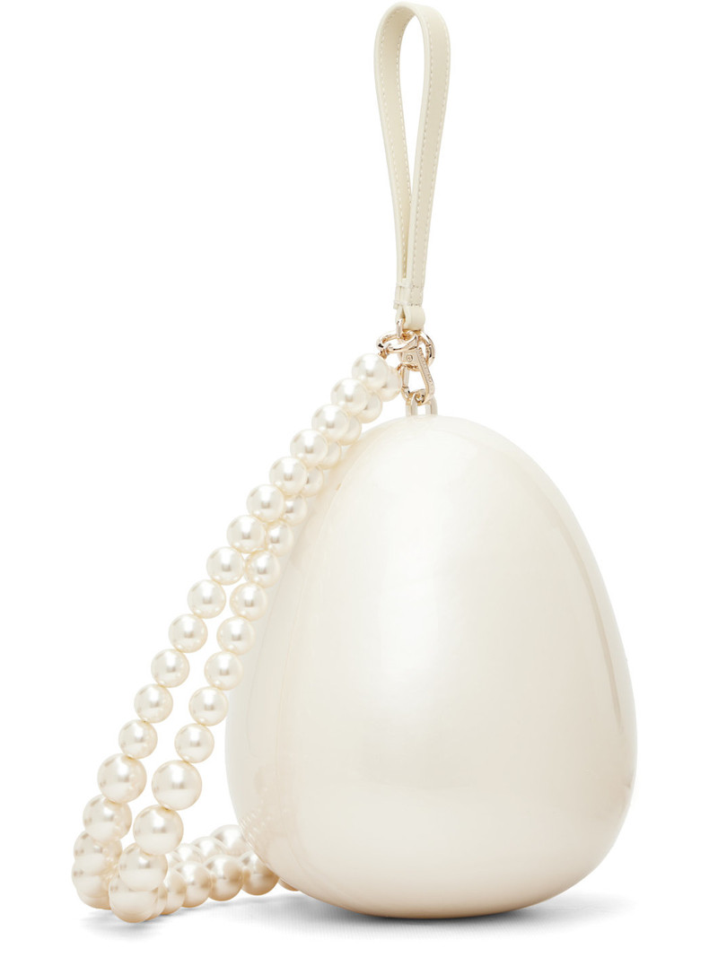Simone Rocha Off-White Large Pearl Egg Bag outlook