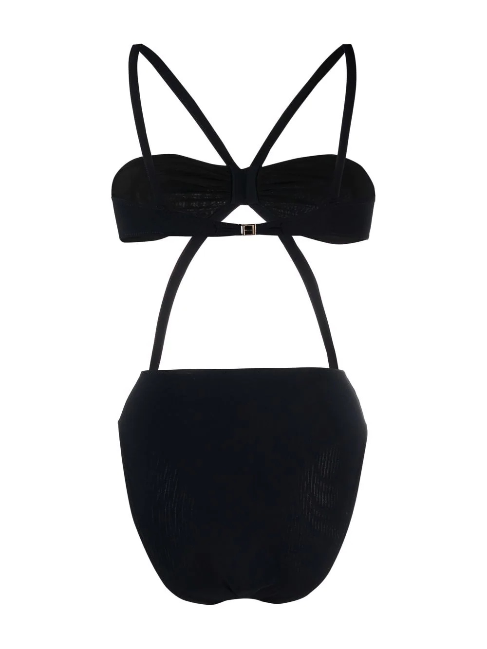 logo-plaque detail swimsuit - 2