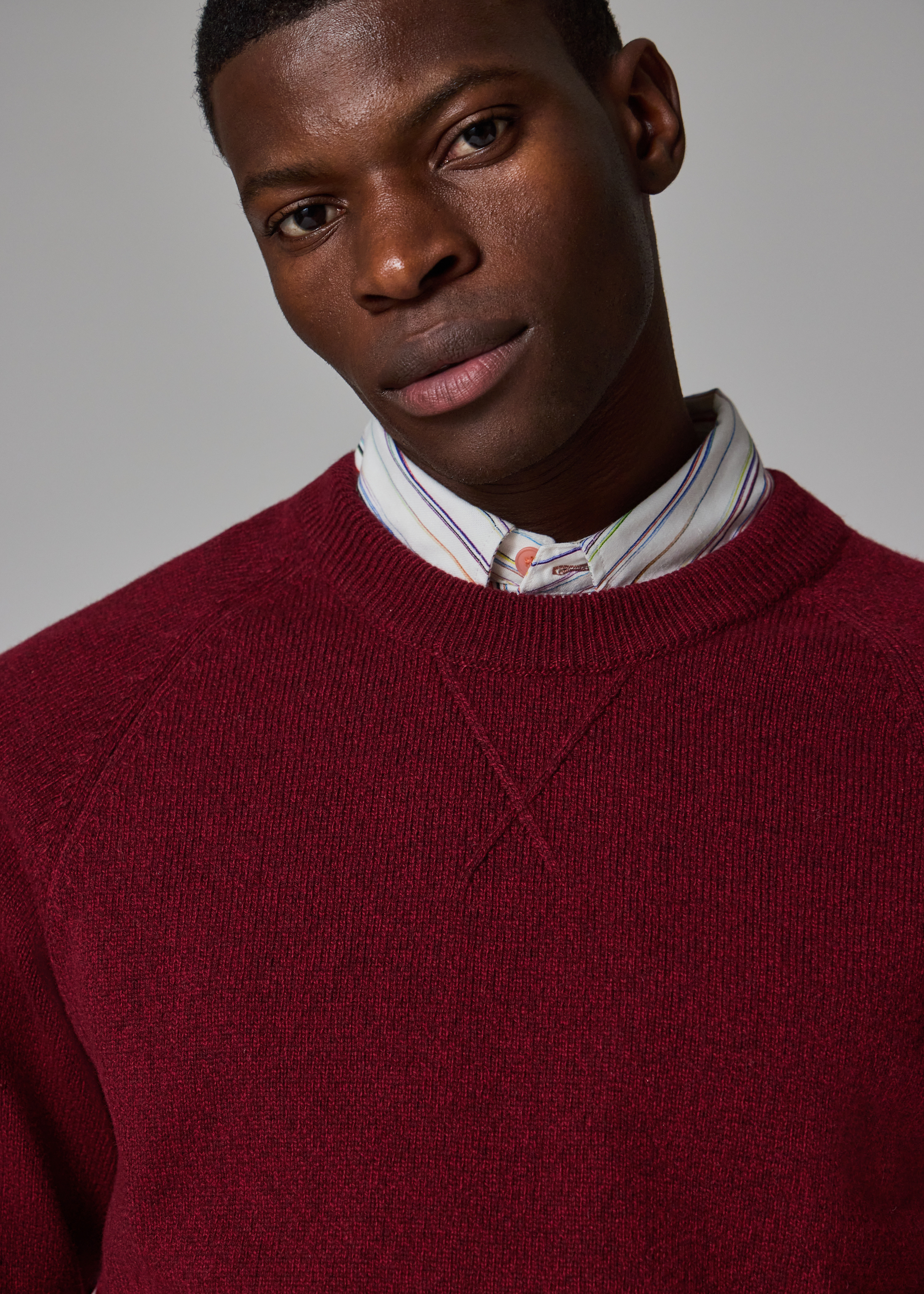 Dark Red Merino Wool Sweater - 3