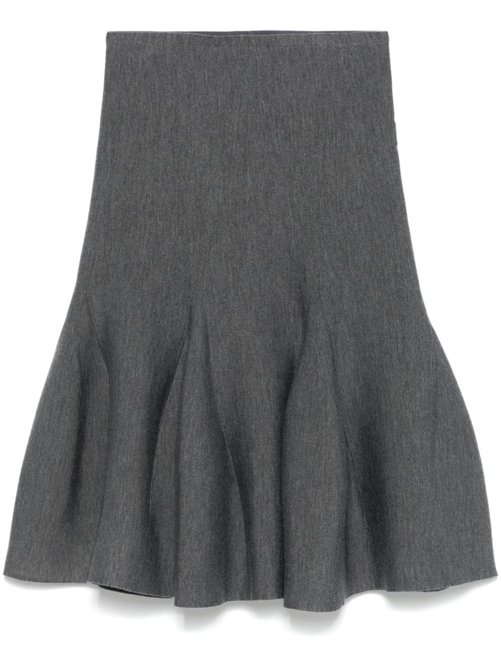 mélange-effect midi skirt - 1