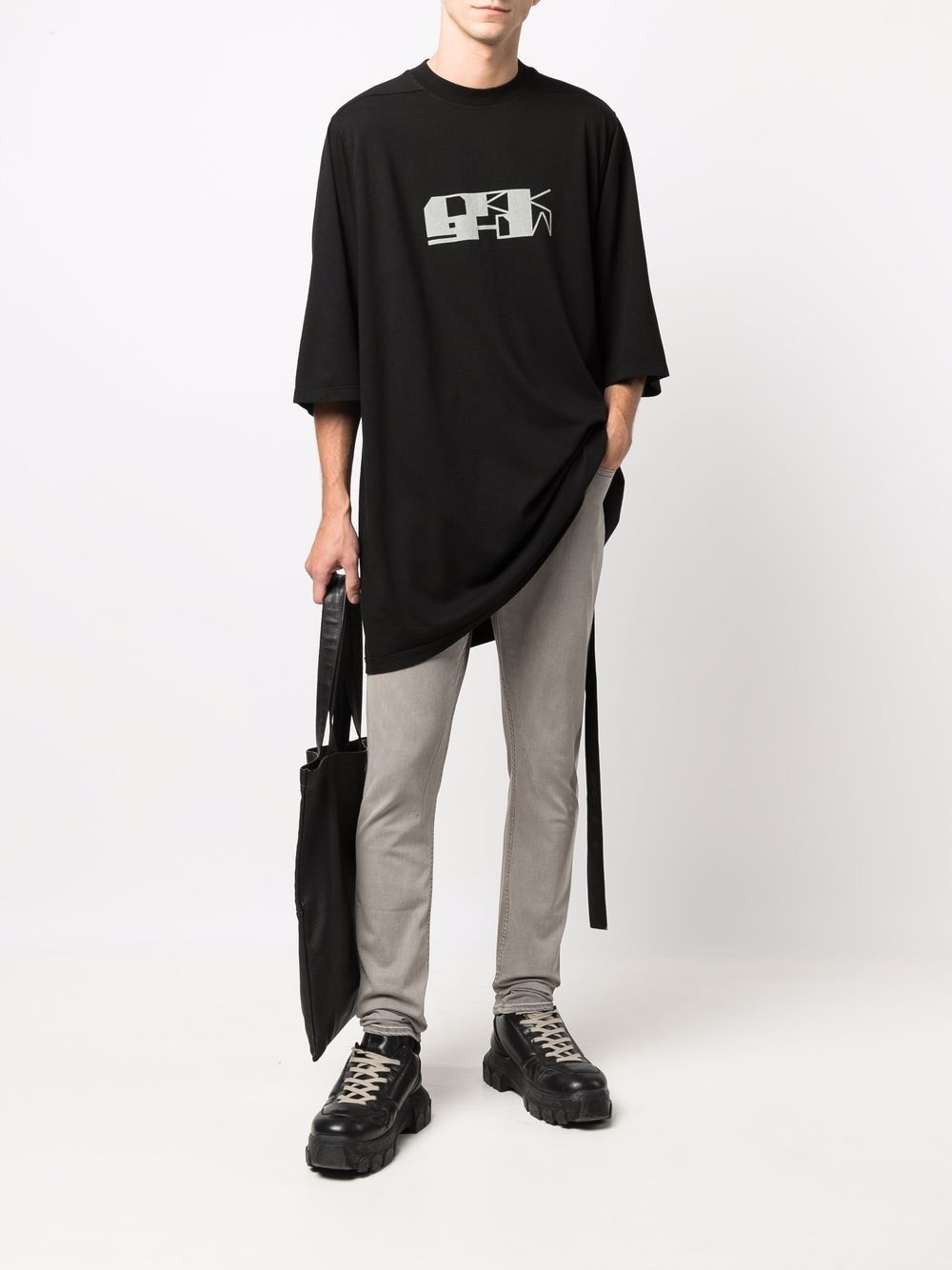 logo-print oversize T-shirt - 2