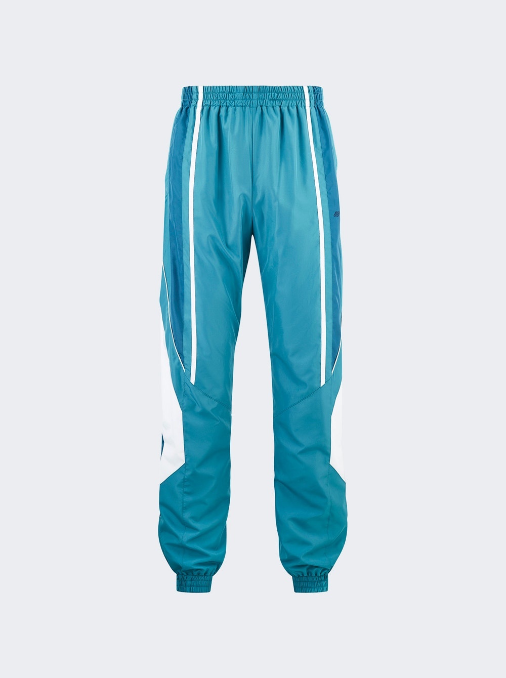 Panelled Trackpant Teal And White - 1