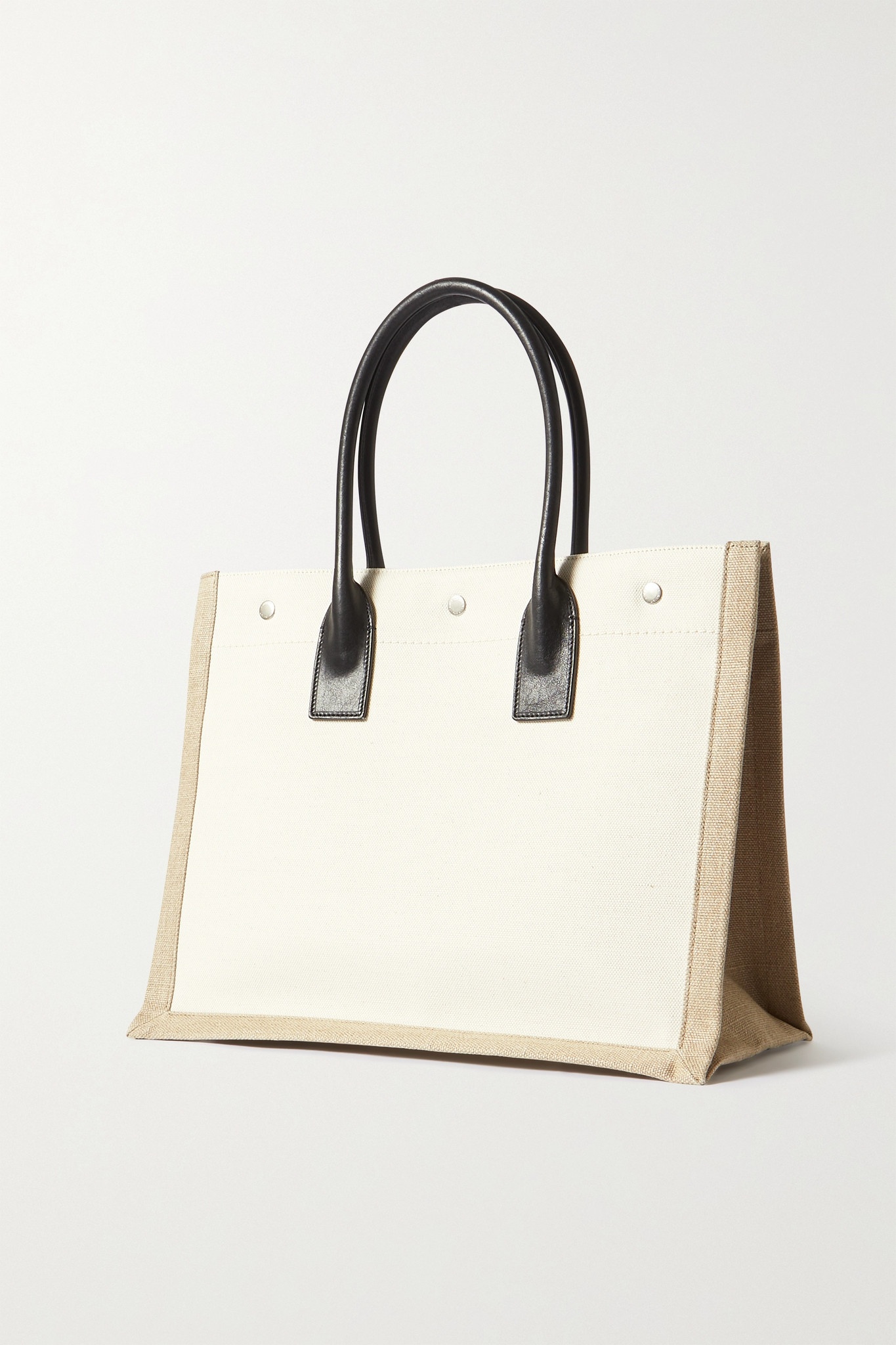 Rive Gauche leather-trimmed printed canvas tote - 3