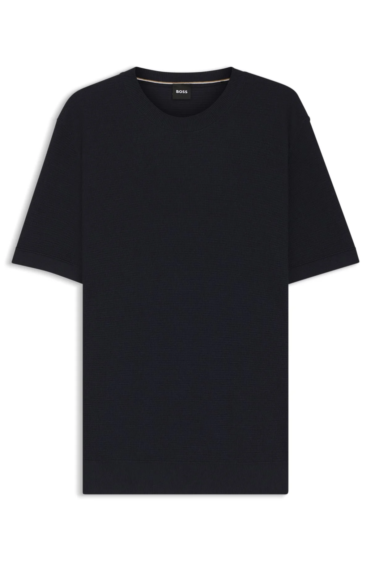 KNIT SWEATER WITH MIXED STRUCTURES - 1