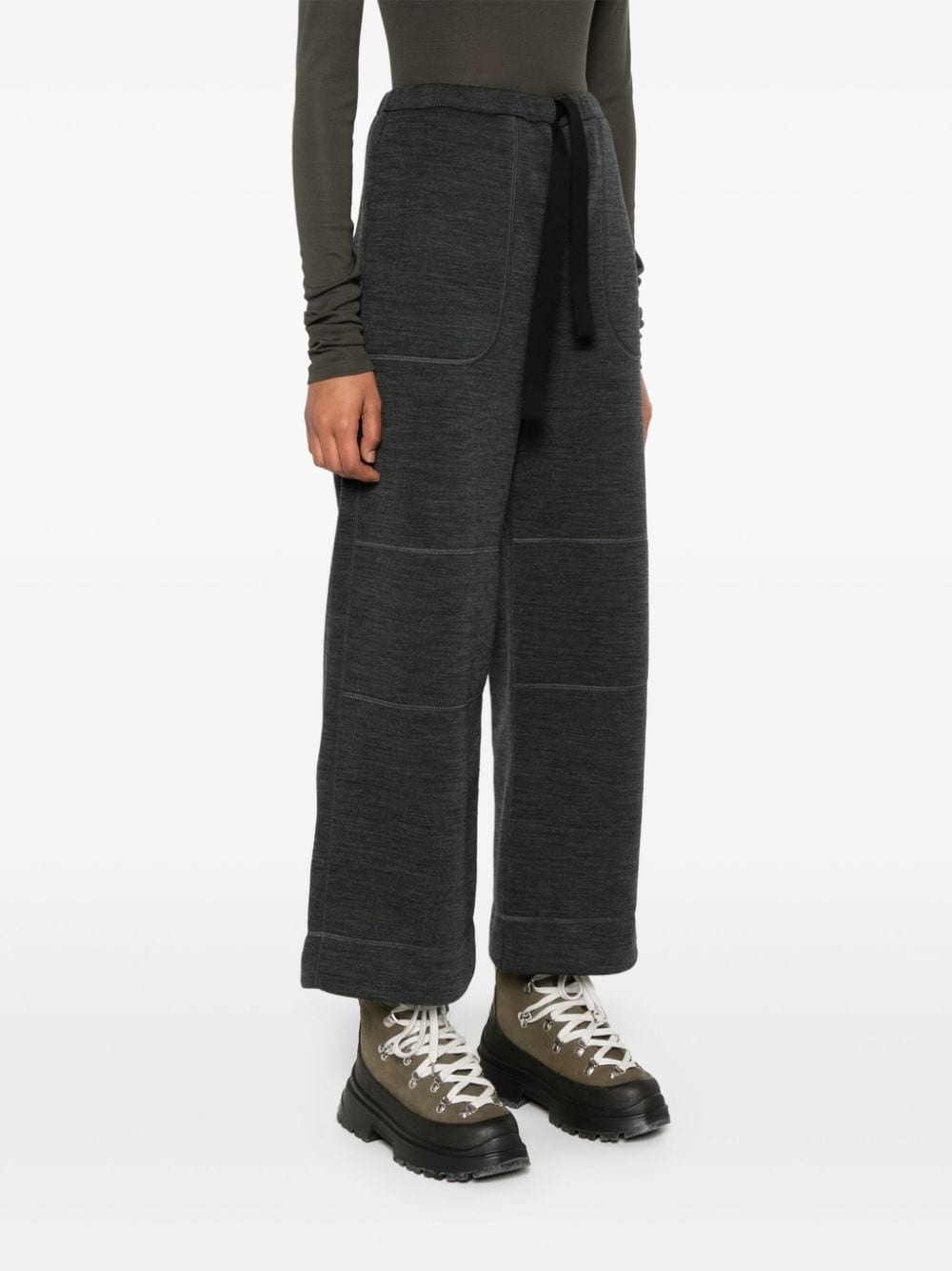 mélange-effect track trousers - 3