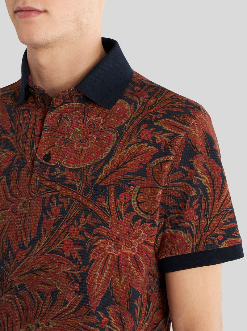 Etro FLORAL FOLIAGE POLO SHIRT outlook