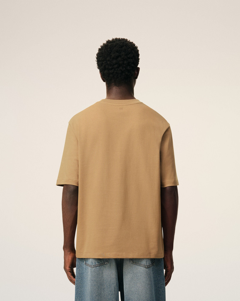 BROWN COTTON AMI DE COEUR T-SHIRT 5