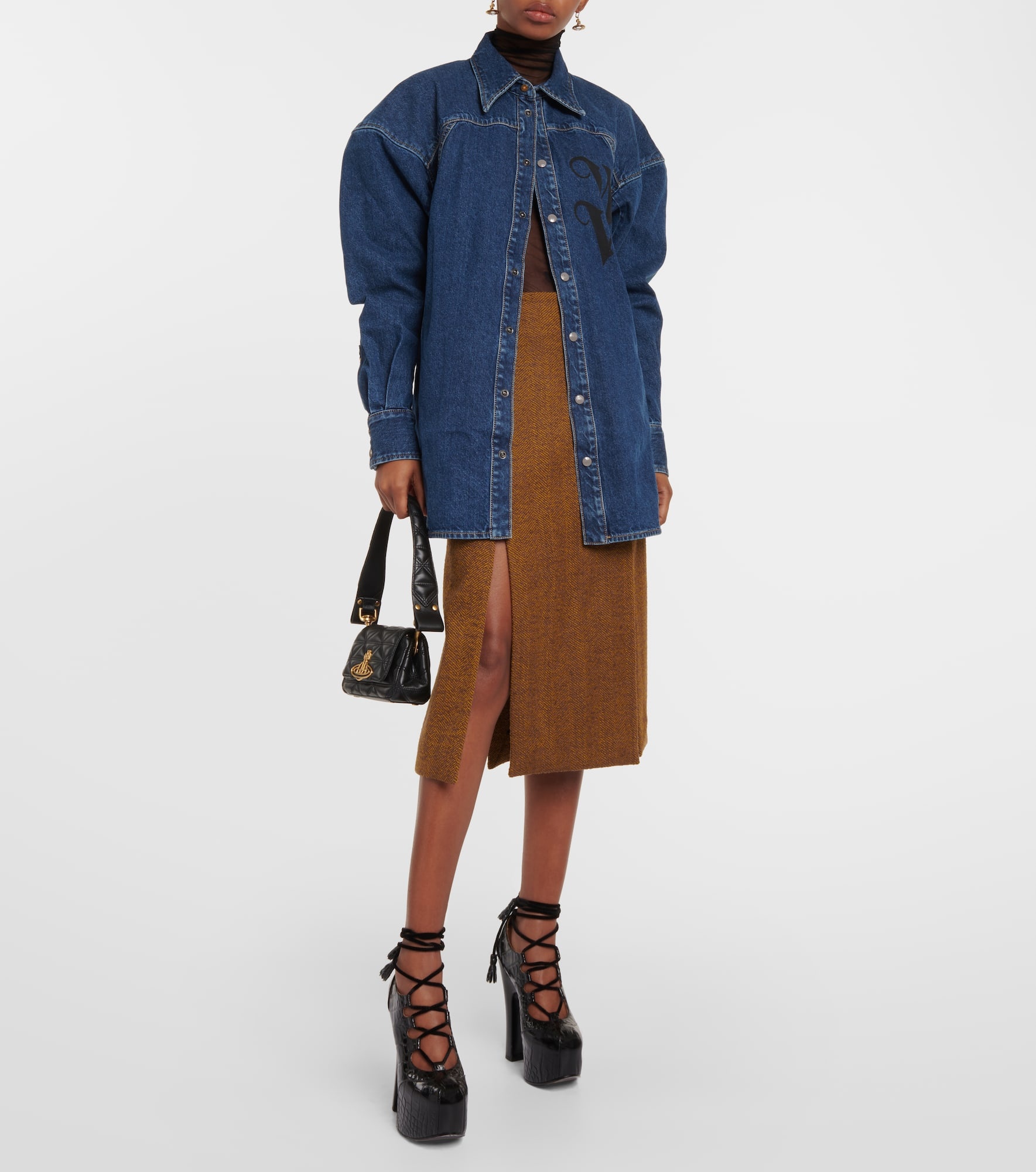 Logo denim shirt - 2