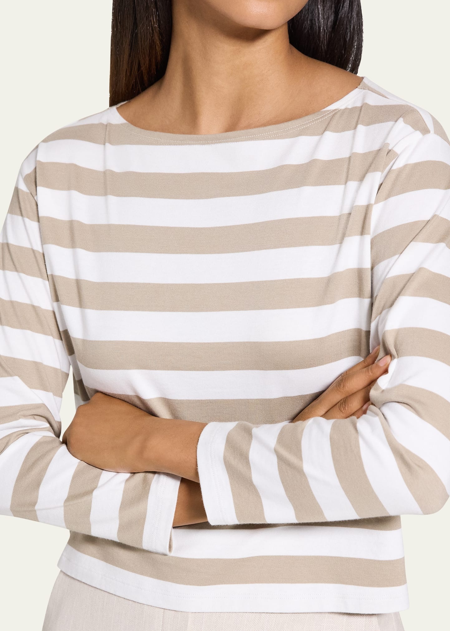 Stripe Boat-Neck Tee - 5
