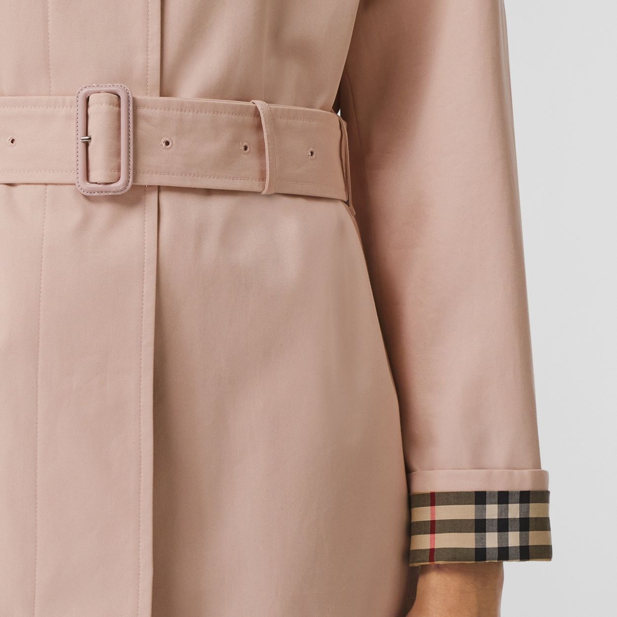 Cotton Gabardine Hooded Car Coat - 5