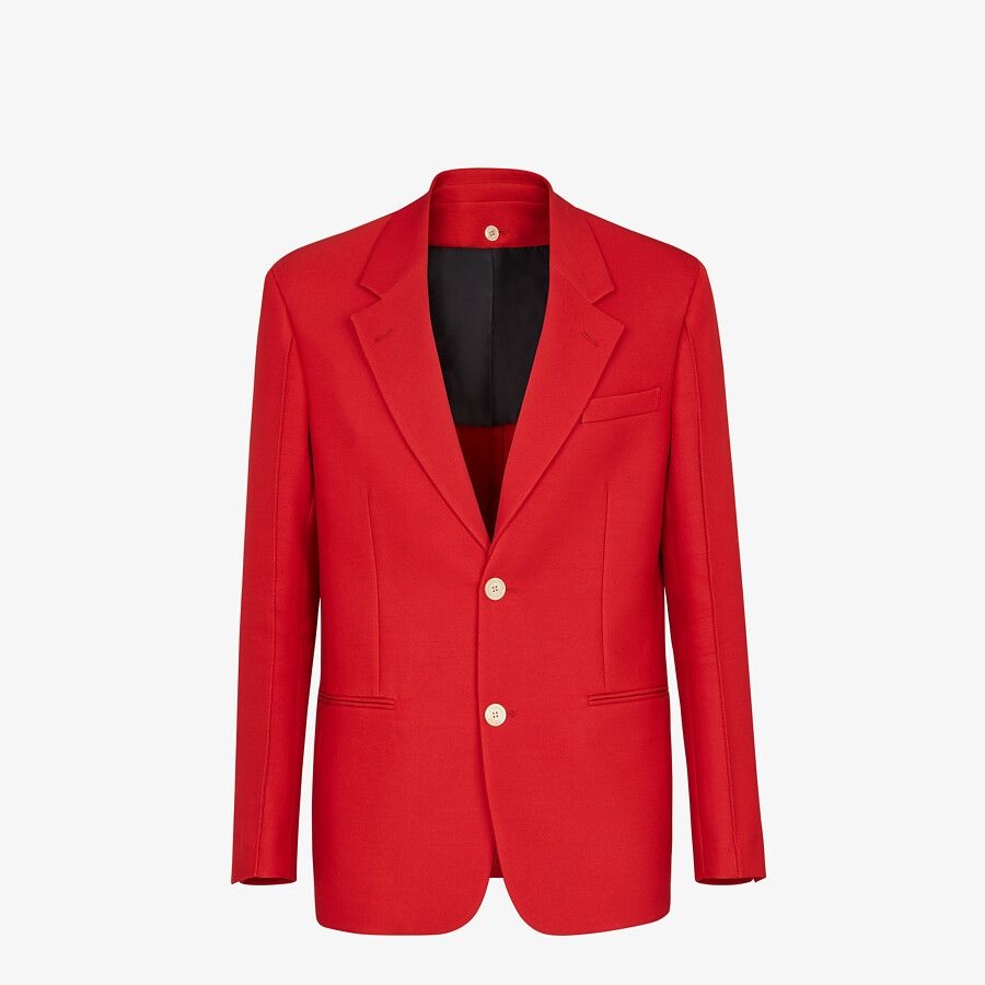 Red wool jacket - 1